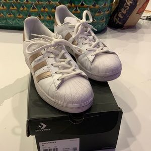 Converse Superstar Rose Gold Stripe -Size 8